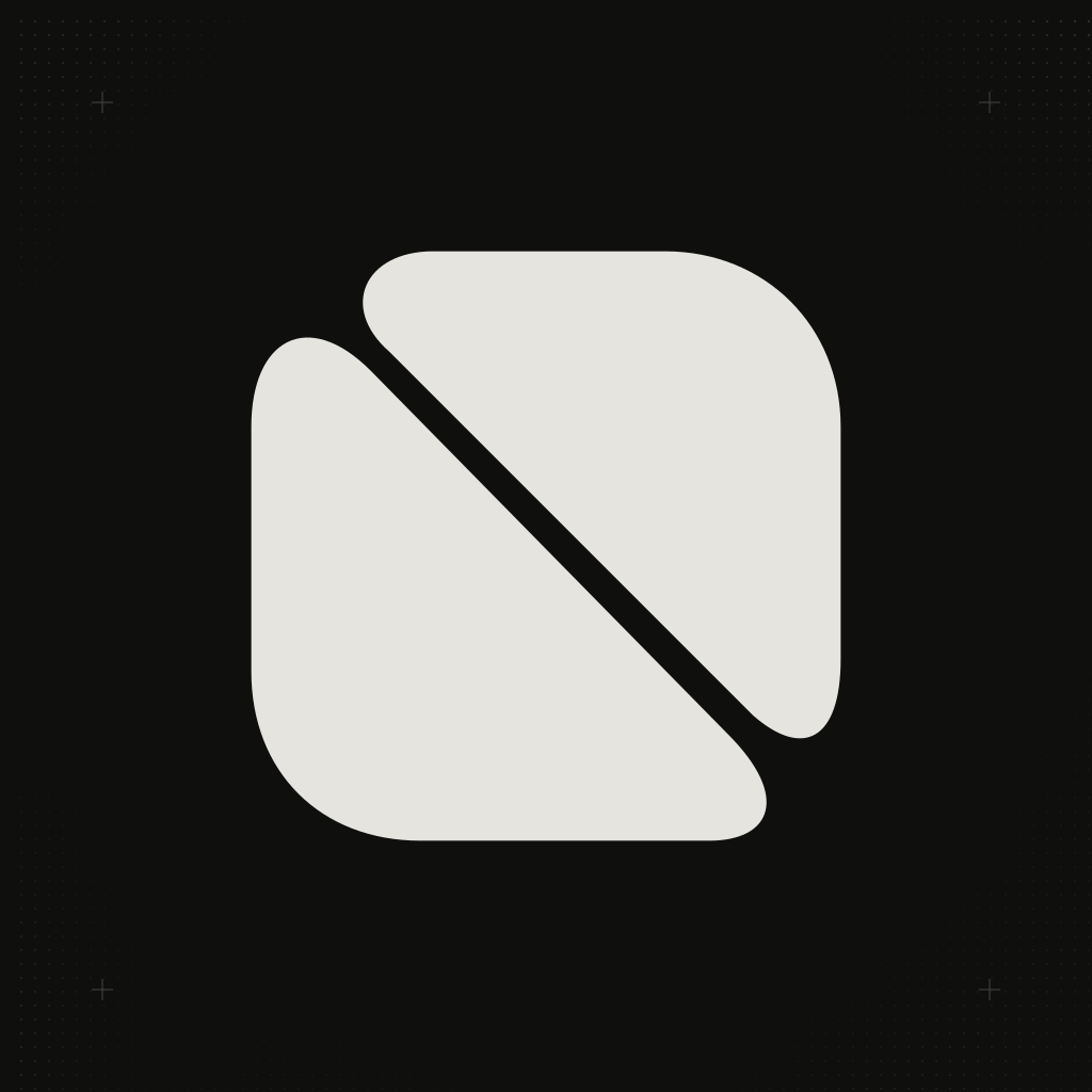 NIMBO off-white symbol on a black square with subtle halftone texture
